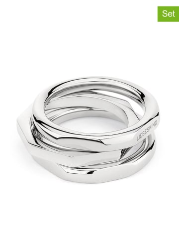 3er-Set: Ringe in Silber