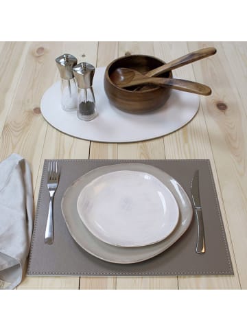 Tischset "Duo" in Taupe/ Creme - (L)40 x (B)30 cm