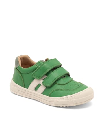 Skórzane sneakersy w kolorze zielono-białym