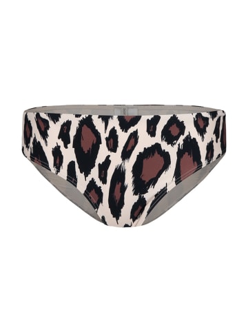 Figi bikini w kolorze czarno-kremowo-brązowym