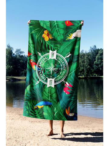 Strandtuch "Forest Camping" in Grün
