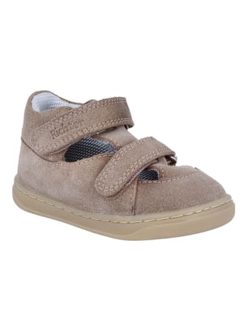 Leren enkelsandalen "Dash" beige