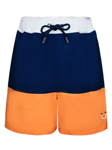 Badeshorts "Aysu" in Dunkelblau/ Orange/ Weiß
