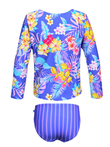 2tlg. Badeoutfit "Sandy" in Blau/ Bunt
