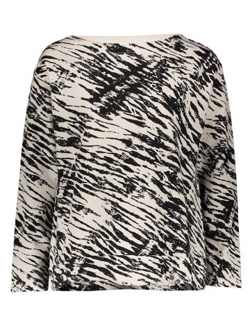 Longsleeve in Creme/ Schwarz