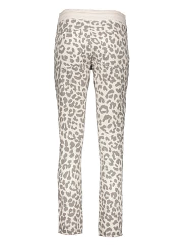 Sweathose in Creme/ Grau
