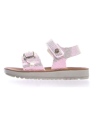 Leder-Sandalen "Kimama" in Weiß/ Lila