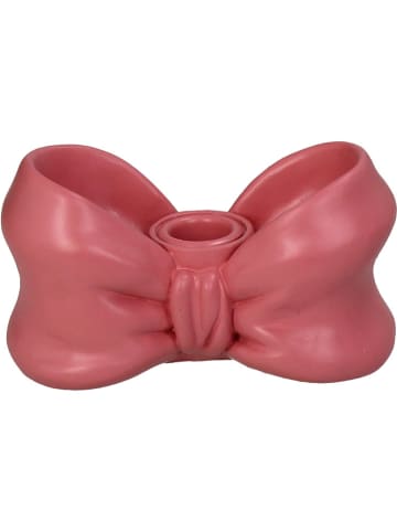 Kerzenständer "Bow" in Pink - (B)7 x (H)13 x (T)7 cm