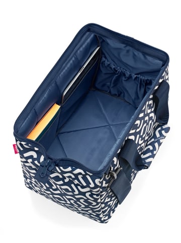 Weekender "Allrounder M" in Dunkelblau/ Weiß - (B)40 x (H)33,5 x (T)24 cm