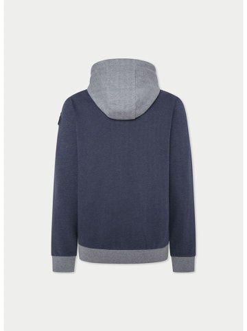 Sweatjacke in Dunkelblau/ Grau