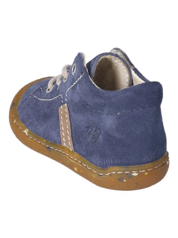 Leder-Sneakers in Dunkelblau