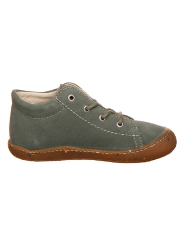Leder-Sneakers in Grün