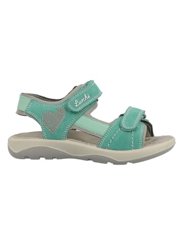 Leren sandalen turquoise