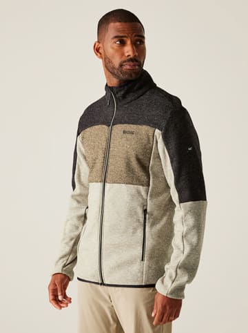 Fleecejacke "Elram" in Beige/ Hellbraun/ Schwarz