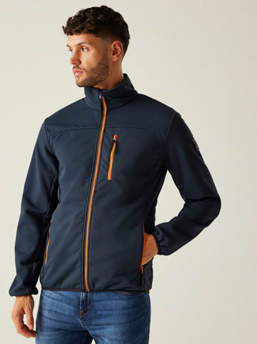 Softshelljacke "Romain" in Dunkelblau/ Orange