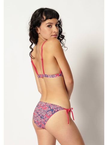 Bikinitop blauw/roze