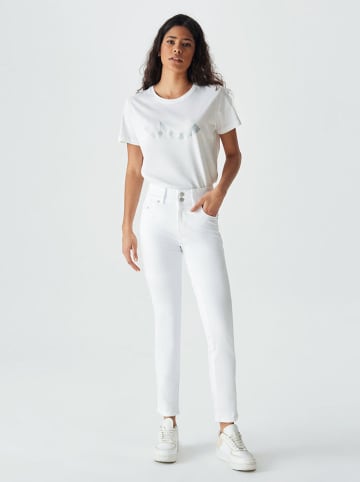 Dżinsy "Molly" - Skinny fit - w kolorze białym