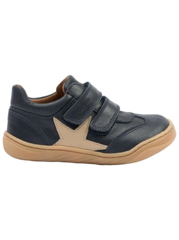 Leren barefootschoenen donkerblauw