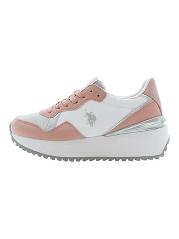 Sneakers wit/lichtroze