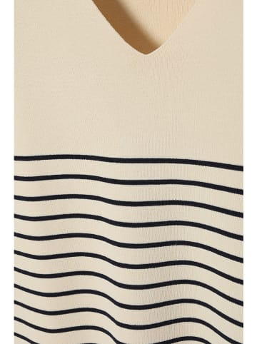 Blouse beige/zwart
