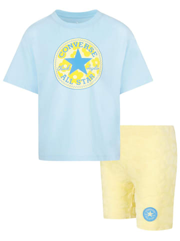 2tlg. Outfit in Hellblau/ Gelb