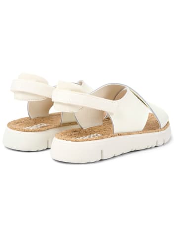 Leder-Sandalen in Weiß