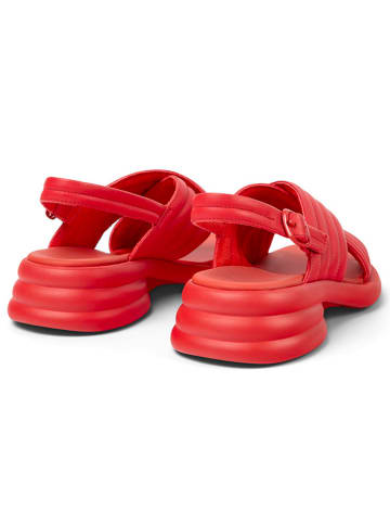 Leder-Sandalen in Rot