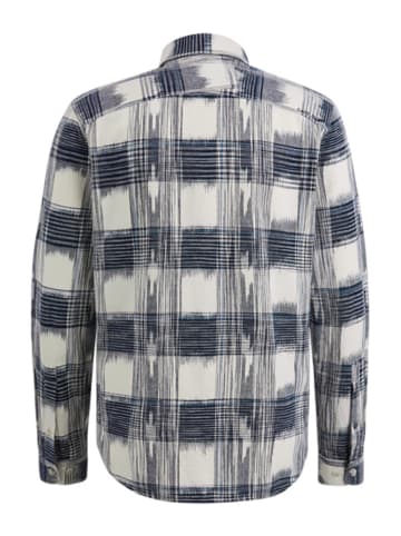 Blouse wit/blauw
