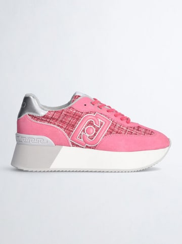 Sneakersy w kolorze srebrno-różowym