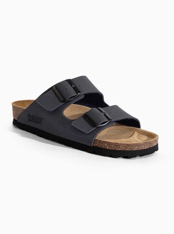 Pantoletten "Balmain" in Dunkelblau