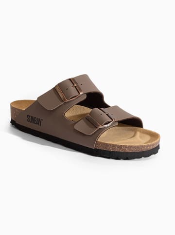 Klapki "Balmain" w kolorze szarobrązowym