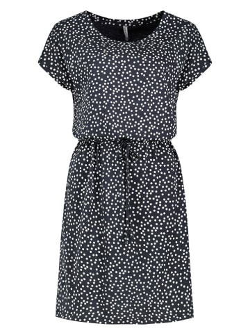 Kleid in Dunkelblau/ Weiß