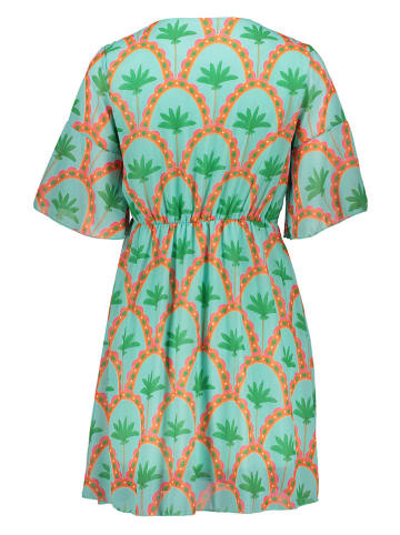 Jurk groen/oranje