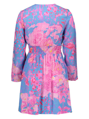Jurk blauw/roze