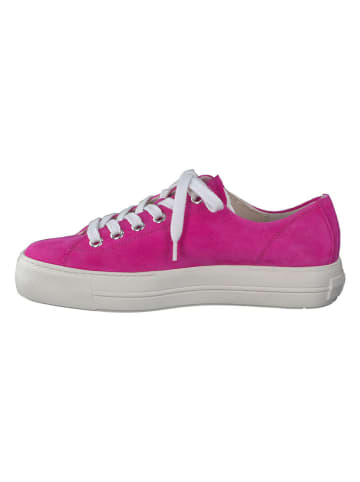 Leder-Sneakers in Pink