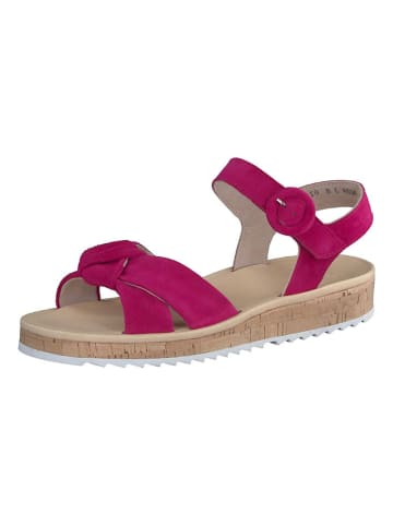 Leder-Sandalen in Pink