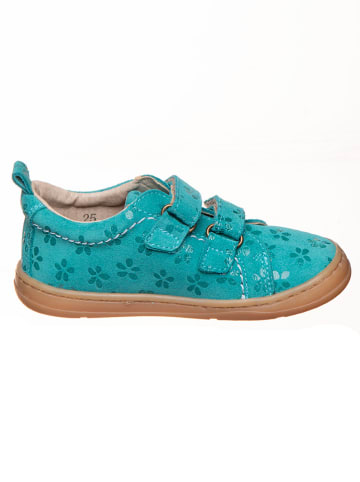 Leder-Barfußschuhe in Türkis