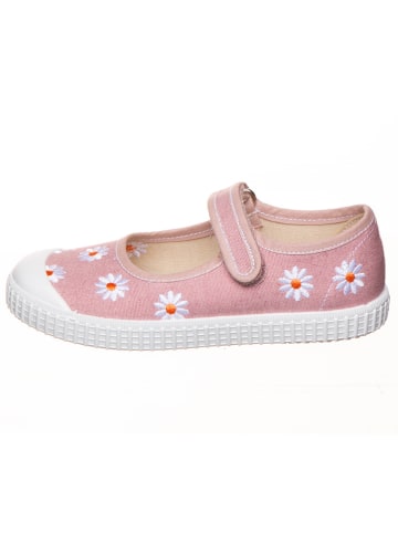 Spangenballerinas in Rosa
