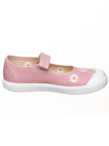 Spangenballerinas in Rosa