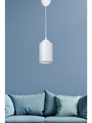 Lampa wisząca w kolorze białym - wys. 60 x Ø 10 cm