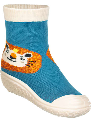 Badeschuhe in Blau/ Orange