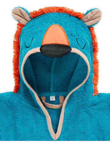 Badeponcho "Dschungel" in Blau