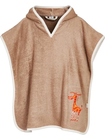 Badeponcho "Wildtiere" in Hellbraun