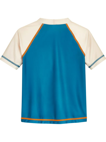 Badeshirt in Blau/ Creme
