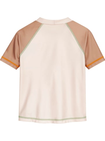 Badeshirt in Beige/ Hellbraun