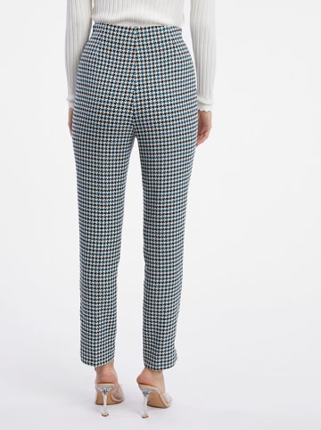 Broek zwart/blauw/wit