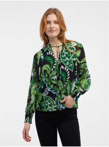 Bluse in Grün/ Schwarz