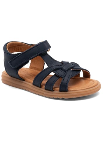 Leder-Sandalen in Dunkelblau