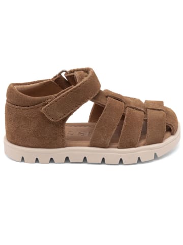 Leder-Halbsandalen in Braun