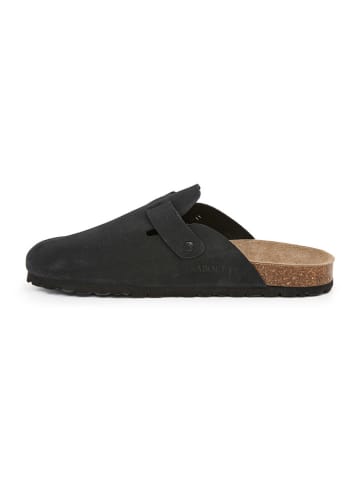 Leder-Clogs in Schwarz
